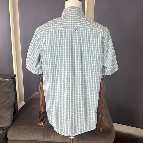 Men's Columbia Omni-Shade Blue Checkered Short Sleeve Shirt Size M - Picture 4 of 11